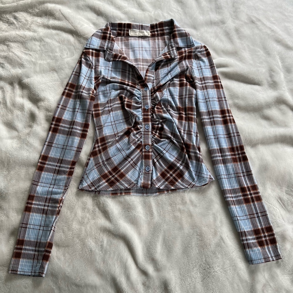 Vintage Plaid Fitted Shirt